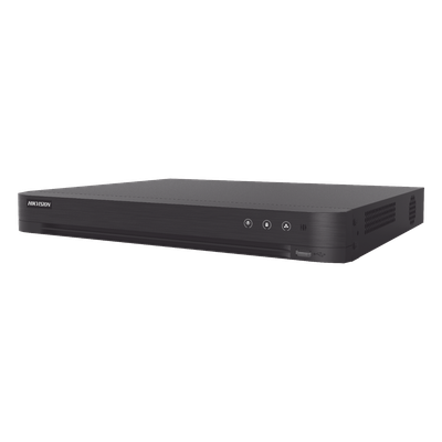 DVR 32 Canales TurboHD + 2 Canales IP / 2 Megapixel 1080p Lite / AcuSense IA / Audio por Coaxitron / H.265+ / Salida Full HD / 2 Bahías HDD 10TB