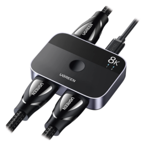 Conmutador HDMI 2.1 / 8K @60Hz / 4K @120Hz / 48Gbps / 2×1 / HDR Dolby / 7.1 Canales