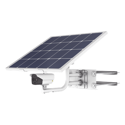 Kit Cámara Térmica Solar / Resolución Térmica 256 × 192 / Resolución Óptica 4 Megapixel / Rango -20°C a 150°C / 4G LTE / Batería 360Wh / Panel Solar 80W / IP67
