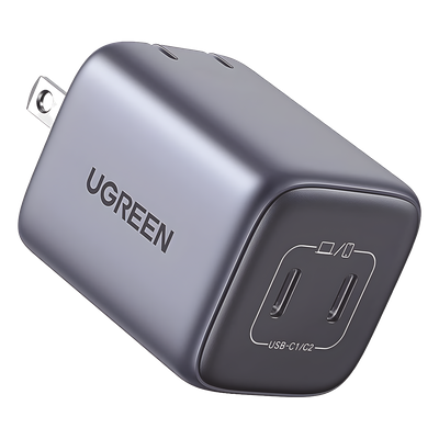 Cargador GaN II / 45W / 2 Puertos USB-C / Power Delivery 3.0 / Quick Charge 4.0 / 100-240V