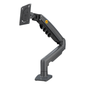 Soporte de Brazo Ajustable para Monitor / Compatible 17" - 30" / Carga hasta 9 kg / Rotación 360° / Inclinación +85° a -30° / Giro 180° / Resorte de Gas / Color Gris