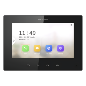 Monitor IP para Videoportero / Pantalla 7" / Resolución 1024 x 600 / 16 Canales de Video / PoE Estándar / 8 Entradas de Alarma