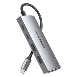 HUB USB-C 3.2 Gen 2 / 4 Puertos / 10 Gbps / Aluminio / Nylon Trenzado / Multiplataforma