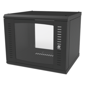 Gabinete para Montaje en Pared Fijo, con 9 Unidades de Rack, de 19in, Puerta de Cristal Templado, Fabricado en Acero
