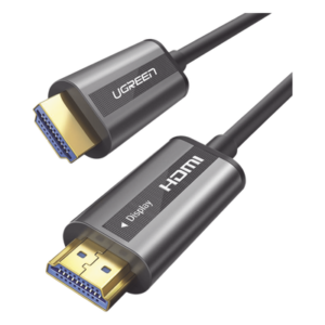 Cable HDMI de 15 Metros (49.21 Pies) por Fibra Óptica 4K@60Hz | Fibra de 4 Núcleos + Cobre EstaÑado de 7 Núcleos | Compatible con HDMI 2.0 | Alta Velocidad 18 Gbps | 3D | HDR | Carcasa de Zinc | Premium | 2 AÑos de GarantÍa