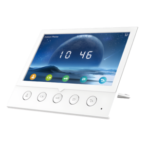 Monitor IP/SIP para Interior / Pantalla Capacitiva 7" / Wi-Fi 2.4 GHz / Audio HD Bidireccional / PoE / 8 Entradas de Alarma / RS485