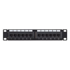Panel de parcheo de impacto (110) UTP de 12 puertos Cat6, 10in