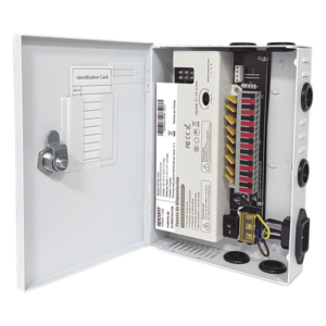 Fuente de Alimentación Profesional / 9 Canales / 16 A Total / 11-15 VCC Ajustable / 200 W / Filtro de Ruido por Canal