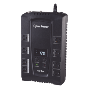 UPS de 600 VA/340 W, Topología Standby, Entrada 120 Vca NEMA 5-15P, Tipo Gabinete Compacto, Con 8 Tomas NEMA 5-15R