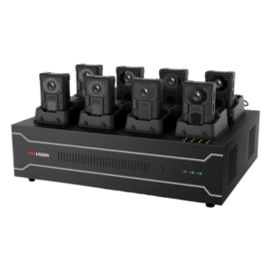 Estación de Acoplamiento para Cámaras Corporales DS-MH4172I / Carga y Recopilación de Datos para 8 Cámaras / 4 HDD de 2 TB a 6 TB / Interfaz USB 3.0 y Ethernet / Compatible con Windows 10
