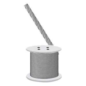 Cable de Retención de Acero / 7 Hilos Trenzados / 1/4" / Carga a Ruptura 2154 kg (4750 lb) / Galvanizado Clase A