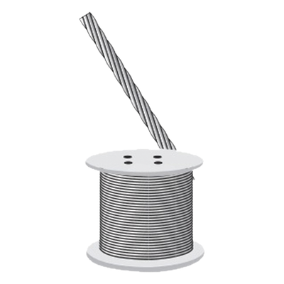 Cable de Retenida de Acero / 7 Hilos Trenzados / 3/8" / Carga de Ruptura 4900 kg / Galvanizado Clase A / Precio por Metro
