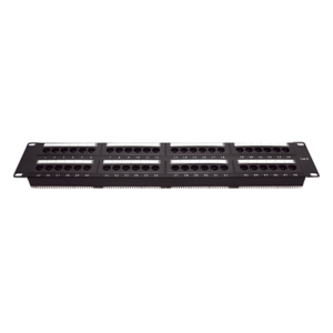 Panel de Parcheo de Impacto / 48 Puertos / Cat6 / 2U / 19 Pulgadas (48.26 cm) / T568A/T568B