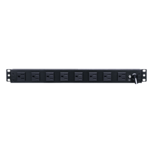 PDU de Montaje en Rack / 10 Salidas NEMA 5-15R / 15 A / 120 Vca / 1UR / 19 in / Protección Contra Sobretensiones