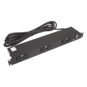 PDU Básico de Rack / 6 Salidas NEMA 5-15R / Entrada NEMA 5-15P / 19 in / 1UR / 15 A / 120 Vca