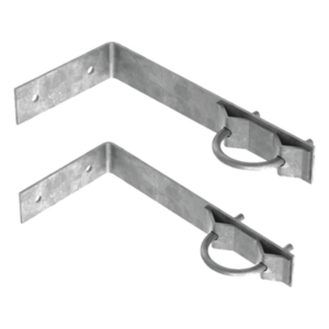 Herrajes de Pared para Mástil / Acero A-36 Galvanizado / Mástil 1-1/4" a 2" / Estructuras hasta 3 m (9.8 ft) / 2 Juegos Tipo L con Abrazaderas U