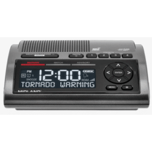Radio de Alerta Meteorológica / 7 Canales NOAA y Environment Canada / Sirena 85 dB / 25 Ubicaciones Programables / Reloj Dual / Carga USB