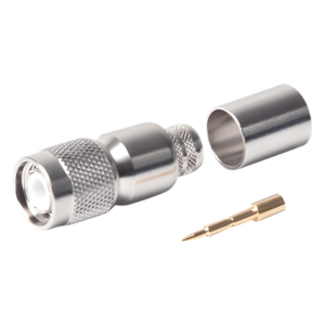 Conector RF TNC Macho / Anillo Plegable / LMR-400, CNT-400, RG8/U / Bronce Niquelado / Contacto Oro con Teflón