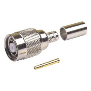 Conector Coaxial TNC Macho Inverso / Anillo Plegable / Cables LMR-240 y RG-8/X / Níquel / Oro / Teflón