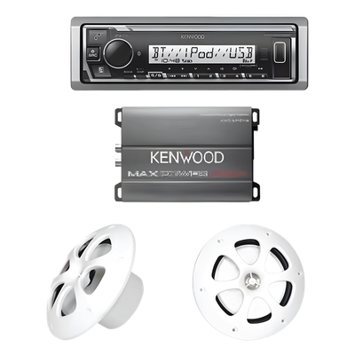 Kit de Audio Marino / Receptor Bluetooth / Amplificador 400W / Bocinas 6.5" (16.5 cm) / 4 Ohms