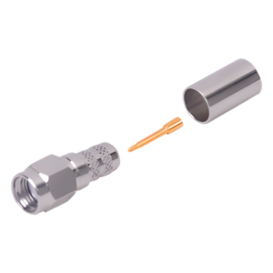 Conector SMA Macho / Anillo Plegable / 50 Ω / 12.4 GHz / VSWR ≤1.3 / Cables RG-8/X y LMR-240