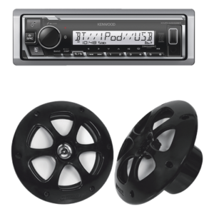 Estéreo Marino con Bluetooth / Pantalla 255 Segmentos / Ecualizador 13 Bandas / Bocinas 6.5' Resistentes al Agua / 3 Salidas Preamplificadas 4.0V
