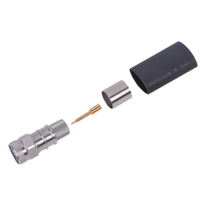 Conector RF N Macho Hexagonal / Anillo Plegable / Para Cable LMR-600 / LP600 / CNT-600 / Contacto Oro / Aislante Teflón