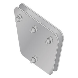 Placas Igualadoras para Retenidas / 3 Retenidas / Acero ASTM A-36 / 3/16' / Galvanizado en Inmersión / 20x20x30 cm