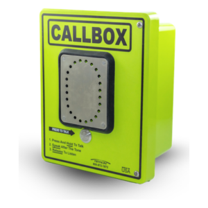 Intercomunicador Bidireccional / 2 W (AC) / 800 mW (Batería) / Audio Ajustable de Alta Intensidad / IP65 / Carcasa Antivandálica de Fibra de Vidrio / Control de Acceso por Relay / Entrada de Sensor