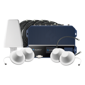 Amplificador Celular Enterprise / Montaje en Pared / 4800 m² (51667 ft²) / 3 Antenas Exteriores / Control Remoto LTE