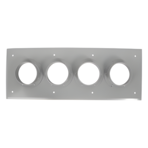 Placa Pasamuro / 4 Puertos / 4.0' (101.6 mm) / Aluminio / IP66 / 25.50 x 9.50 in