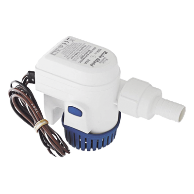 Bomba Sumergible de Achique / 800 GPH / 12 VDC / Automatizada con Sensor de Nivel / Manguera 19 mm (3/4") / Altura de Descarga 3 m (9.8 ft)