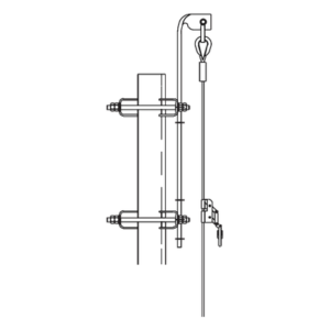 Línea de Vida para Torre / Capacidad 300 kg / Acero Inoxidable / Altura 30 m (98.4 ft) / Velocidad Ajustable / Frenos de Precisión