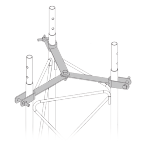 Brida de Sujeción para Retenida / Compatible Torre STZ45 / Acero Galvanizado Electrolítico / Tornillería Grado 5