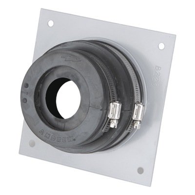 Placa Pasamuro / Cable Coaxial 1/2" / IP66 / Aluminio / 127x127 mm | 5x5 in
