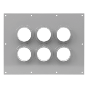 Placa Pasamuro / 6 Botas de 4 Pulgadas / Diseño Industrial / Material Anticorrosivo / Estructura Modular