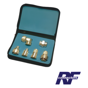 Kit de Adaptadores RF / 7-16 DIN y N / 6 Piezas / Rectos y Angulares / Telecomunicaciones
