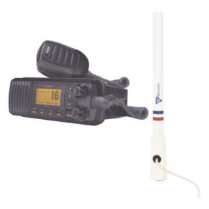 Kit de radio VHF marina / 25W / DSC Clase D / Antena fibra de vidrio 2.4 m (7.9 ft) / IPX4