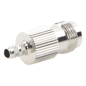 Conector TNC Hembra / Anillo Plegable / RG-58/U, RG-142/U / Bronce Niquelado / Contacto Oro / Aislante Delrin