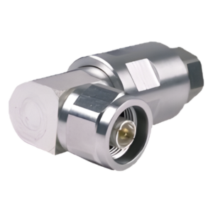 Conector RF N Macho / Ángulo Recto / IP68 / 50 Ω / 0–10200 MHz / Cable 1/2" (12.7 mm) / 500 Ciclos