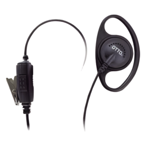 Micrófono-Audífono Tipo Anillo / Cable 40 lbs Resistencia / PTT Integrado / Compatible Kenwood NX/TK Series