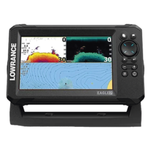 Ecosonda / Pantalla IPS 7 pulgadas / CHIRP + DownScan / 50-200 y 455-800 kHz / 0.67 kg / 8.9 x 5.5 x 3.3 pulgadas
