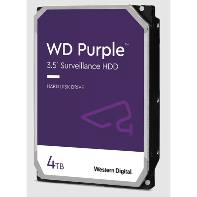 Disco Duro Surveillance / 4 TB / SATA 6 Gb/s / 3.5" / AllFrame / 180 TB Workload Anual / 64 Cámaras HD / 16 Bays