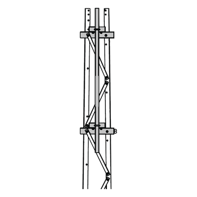 Mástil para Torre / 2-3/8" / 1.8 m (5.9 ft) / Secciones 1 a 3 / Montaje en Cara