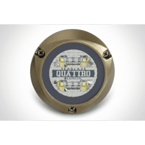 Luz LED Marina Sumergible / 2000 Lúmenes / Blanco y Azul / IP68 / Bronce Naval / 10-24 VCD
