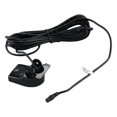 Transductor / Frecuencia 77/200 kHz / Potencia 500 W / Profundidad 1,900 pies (579 m) / Cable 30 pies (9.1 m) / Montaje Espejo