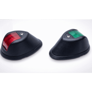 Set de Luces Verticales de Navegación / Rojo y Verde / 2 MN / Embarcaciones < 20 m (65.6 ft) / 12 VDC / LED 8 W / Carcasa Negra