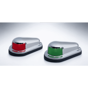Luz de Navegación / Certificación A-16 / 1 Milla Náutica / Latón y Acero Inoxidable Cromado / 12 Vcd 10 W / Embarcaciones Hasta 12 m (39.4 ft) / Par Rojo y Verde