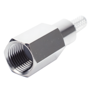Conector Coaxial FME Macho / Anillo Plegable / Cable RG-58/U / Cuerpo Níquel / Contacto Oro / Aislante Teflón