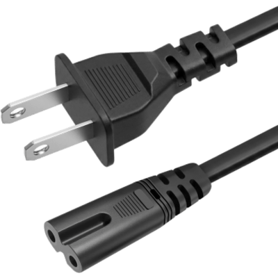 Cable de Alimentación / 2 Conductores / NEMA 1-15P a IEC C7 / Tipo Figura 8